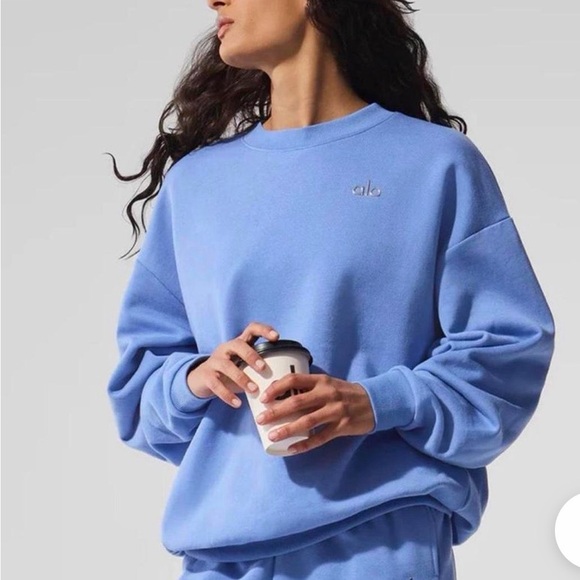 ALO Yoga Tops - ALO Yoga Women's Sky Blue Hoodie
